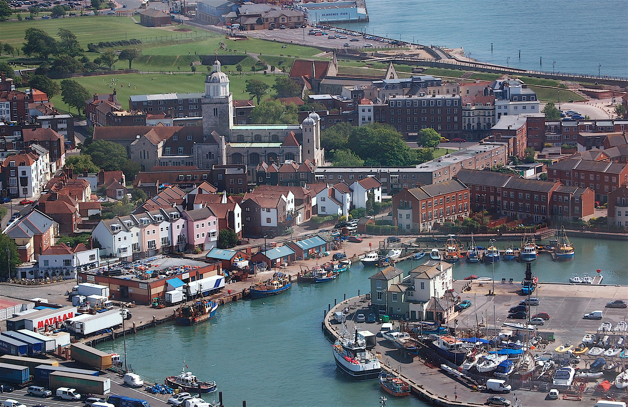 Portsmouth harbour and historic architecture
